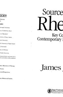 Sourcebook on Rhetoric. Key Concepts in Contemporary Rhetorical Studies