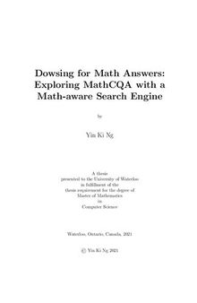 Exploring MathCQA with a Math-aware Search Engine