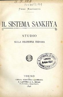 Il sistema Sankhya. Studio sulla filosofia indiana