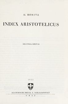 Index Aristotelicus