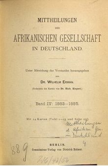 Mitteilungen der Afrikanischen Gesellschaft in Deutschland