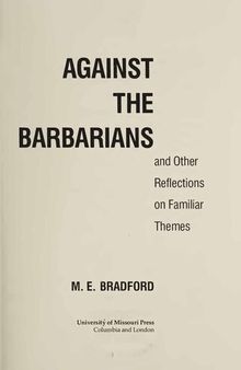 Against Barbarians