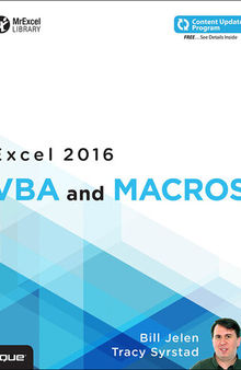 Excel 2016 VBA and Macros (MrExcel Library)