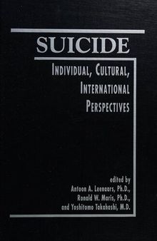 Suicide: Individual, Cultural, International Perspectives