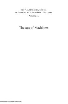 The Age of Machinery: Engineering the Industrial Revolution, 1770-1850