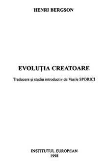 Evolutia creatoare