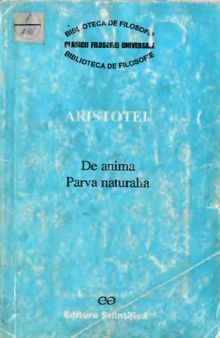 De anima. Parva naturalia