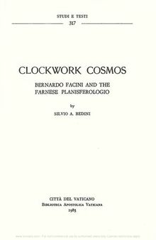Clockwork Cosmos: Bernardo Facini and the Farnese Planisferologio