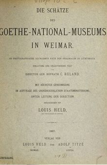 Die Schätze des Goethe-National-Museums in Weimar