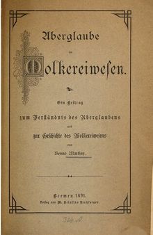 Aberglaube im Molkereiwesen : Ein Beitrag zum Verständnis des Aberglaubens und zur Geschichte des Molkereiwesens