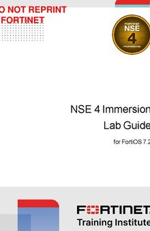 Fortinet NSE 4 Immersion Lab Guide for FortiOS 7.2
