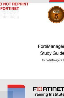 Fortinet FortiManager Study Guide for FortiManager 7.2