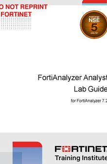 Fortinet FortiAnalyzer Analyst Lab Guide for FortiAnalyzer 7.2