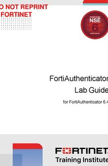 Fortinet FortiAuthenticator Lab Guide for FortiAuthenticator 6.4