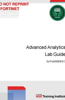 Fortinet Advanced Analytics Lab Guide for FortiSIEM 6.3