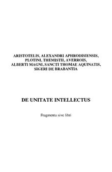 Despre unitatea intelectului