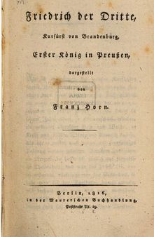 Friedrich der Dritte, Kurfürst von Brandenburg, Erster König in Preußen