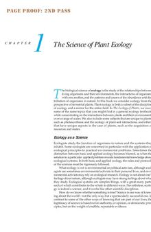 The Ecology of Plants