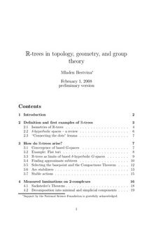 Real trees in topology, geometry, and group theory