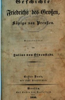 Geschichte Friedrichs des Großen, Königs von Preußen