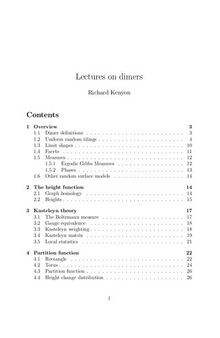 Lectures on dimers