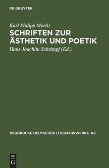Schriften zur Ästhetik und Poetik: Kritische Ausgabe