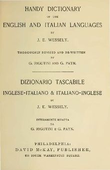 Handy Dictionary of the English and Italian Languages /  Dizionario tascabile inglese-italiano & italiano-inglese
