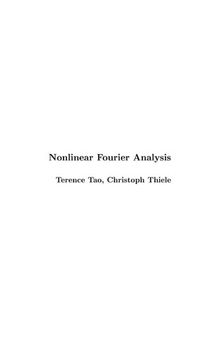 Nonlinear Fourier analysis