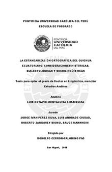 La estandarización ortográfica del quichua ecuatoriano (familia Quechua): consideraciones históricas, dialectológicas y sociolingüísticas