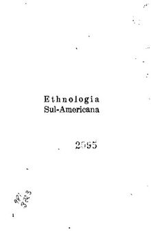 Ethnologia sul-americana. Circulos culturaes e estratos culturaes na America do Sul