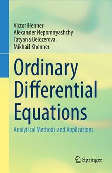 Ordinary differential equations. Analytical methods and applications