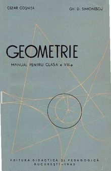 Geometrie  Manual pentru clasa a VIII-a
