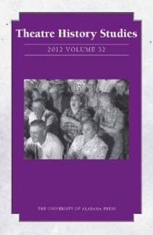 Theatre History Studies 2012, Vol. 32