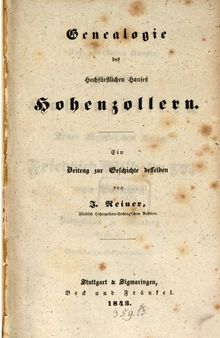 Genealogi des Hochfürstlichen Hauses von Hohenzollern