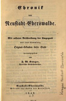 Chronik von Neustadt-Eberswalde