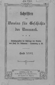 Schriften des Vereins für Geschichte der Neumark