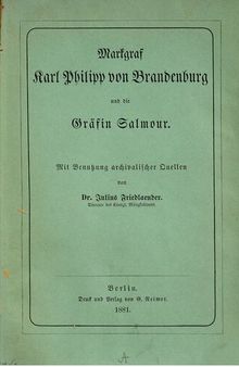 Markgraf Karl Philipp von Brandenburg und die Gräfin Salmour