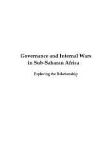Governance and Internal Wars in Sub-Saharan Africa : Exploring the Relationship