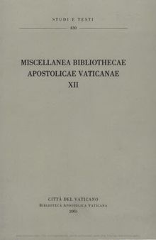 Miscellanea Bibliothecae Apostolicae Vaticanae