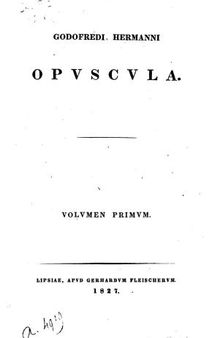 Opuscula, vol. 1