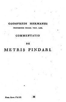Commentatio de Metris Pindari
