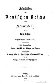 Jahrbücher des Deutschen Reichs unter Konrad II./ 1024 - 1031