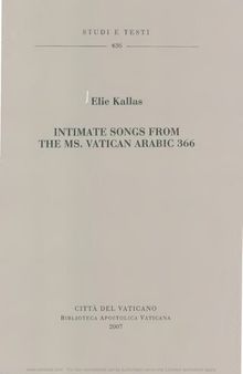 Intimate songs from the ms. Vatican Arabic 366