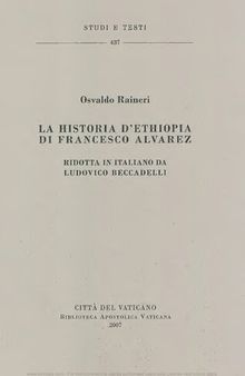 La Historia d'Ethiopia di Francesco Alvarez ridotta in italiano da Ludovico Beccadelli