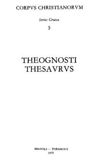 Theognosti Thesaurus