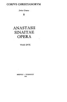 Anastasii Sinaitae Viae dux