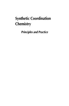 Synthetic Coordination Chemistry