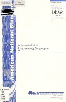 ANSI X3.159-1989 - C89 - Information technology — Programming languages — C