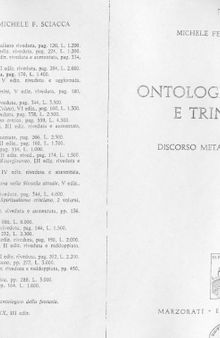 Ontologia triadica e trinitaria. Discorso metafisico teologico