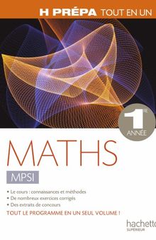 Maths MPSI HPrépa Tout-en-un